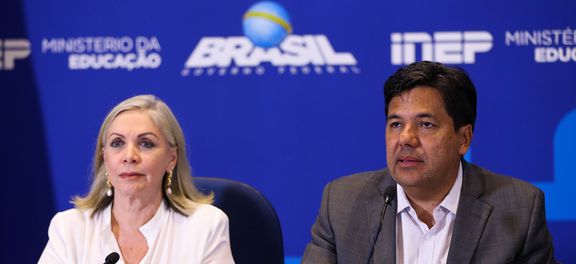 Brasília - A presidente do Inep, Maria Inês Fini, e o ministro da Educação, Mendonça Filho, fazem balanço do segundo dia de provas do Exame Nacional do Ensino Médio (Enem) de 2017 (Marcelo Camargo/Agência Brasil)