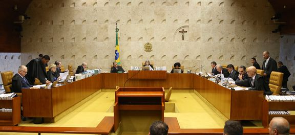 Brasília - Sessão plenária do Supremo Tribunal Federal (STF) para julgar o habeas corpus do ex-ministro Antônio Palocci (Valter Campanato/Agência Brasil)