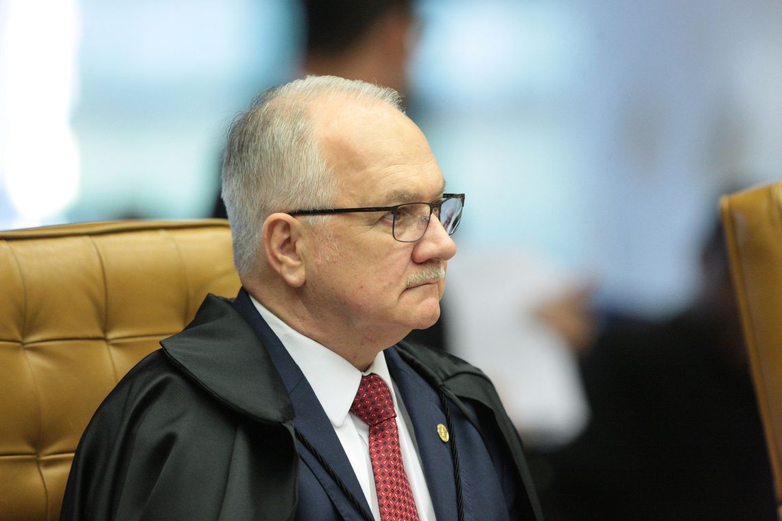 O ministro Supremo Tribunal Federal (STF) Edson Fachin durante sessão de julgamento da restrição ao foro privilegiado.