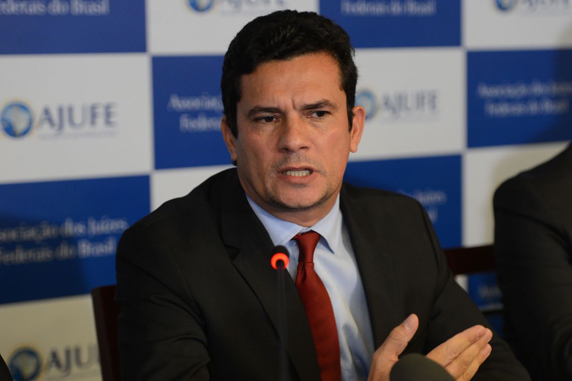 O juiz federal Sérgio Moro participa de apresentação de um conjunto de medidas contra a impunidade e pela efetividade da Justiça, na sede Associação dos Juízes Federais do Brasil (Fabio Rodrigues Pozzebom/Agência Brasil)