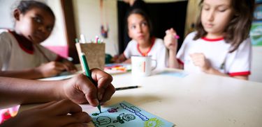 Brasília - Alunos da rede pública de ensino do DF realizam atividades de educação ambiental na Escola da Natureza.( Marcelo Camargo/Agência Brasil)