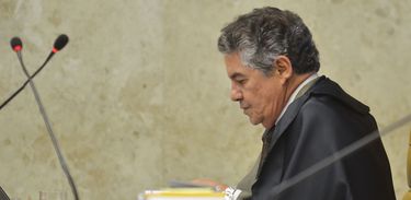 Brasília - STF retoma julgamento de novos recursos do processo do mensalão. Na foto, o ministro do STF Marco Aurélio Mello (José Cruz/Agência Brasil)