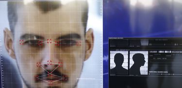 Demonstração de software que o Disque Denúncia passa a utilizar em parceria com The Staff of Security, em que compartilha seu banco de dados de foragidos da justiça com câmeras de segurança que utilizam sistema de reconhecimento facial.