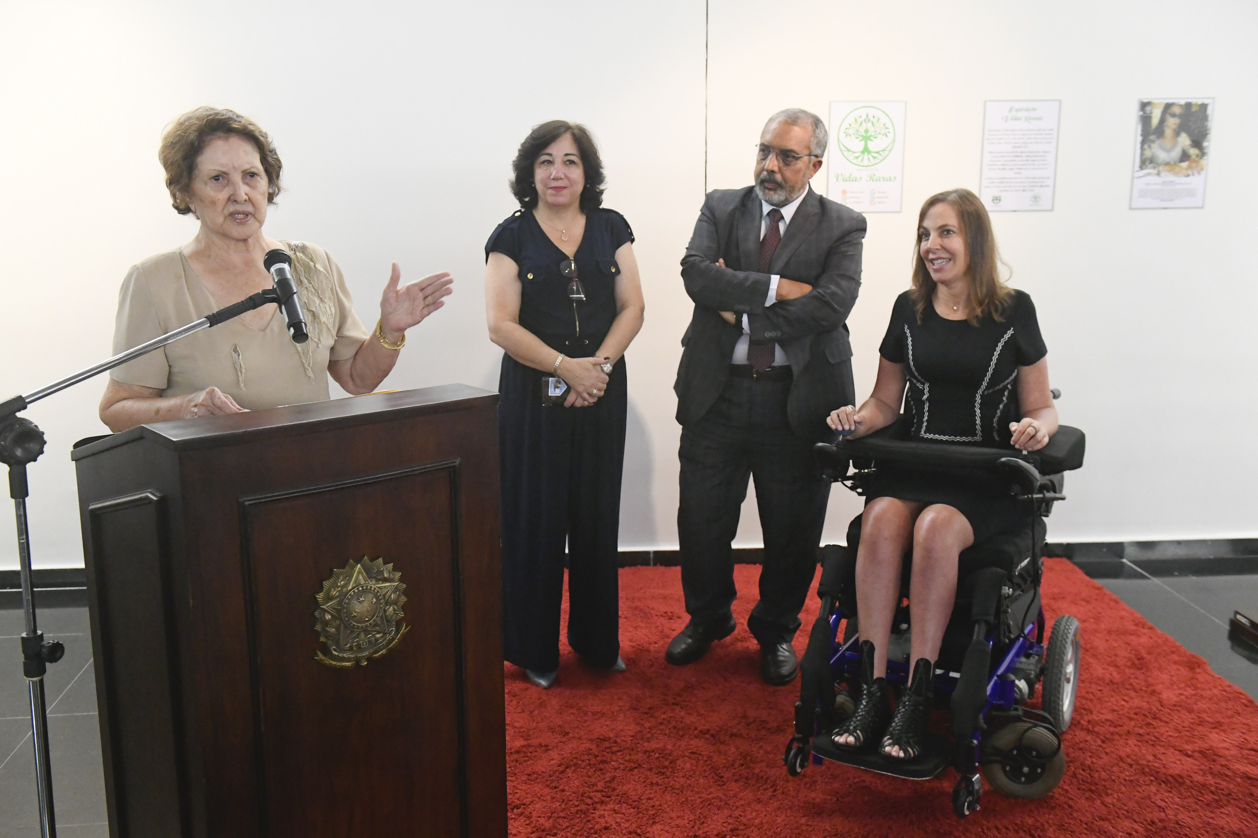 Instituto Vidas Raras abre exposição fotográfica para celebrar o Dia Mundial de Doenças Raras.

A iniciativa da exposição é da senadora Maria do Carmo Alves (DEM-SE) e do Instituto Vidas Raras, com o objetivo de aproveitar a data internacional para sensibilizar a sociedade brasileira e dar maior visibilidade sobre as dificuldades por que passam os portadores de doenças raras. O Dia Mundial das Doenças Raras é 29 de fevereiro.

Em discurso, senadora Maria do Carmo Alves (DEM-SE).

Participam:
vice-presidente do Instituto Vidas Raras, Regina Próspero;
senador Paulo Paim (PT-RS);
senadora Mara Gabrilli (PSDB-SP).

Foto: Marcos Oliveira/Agência Senado