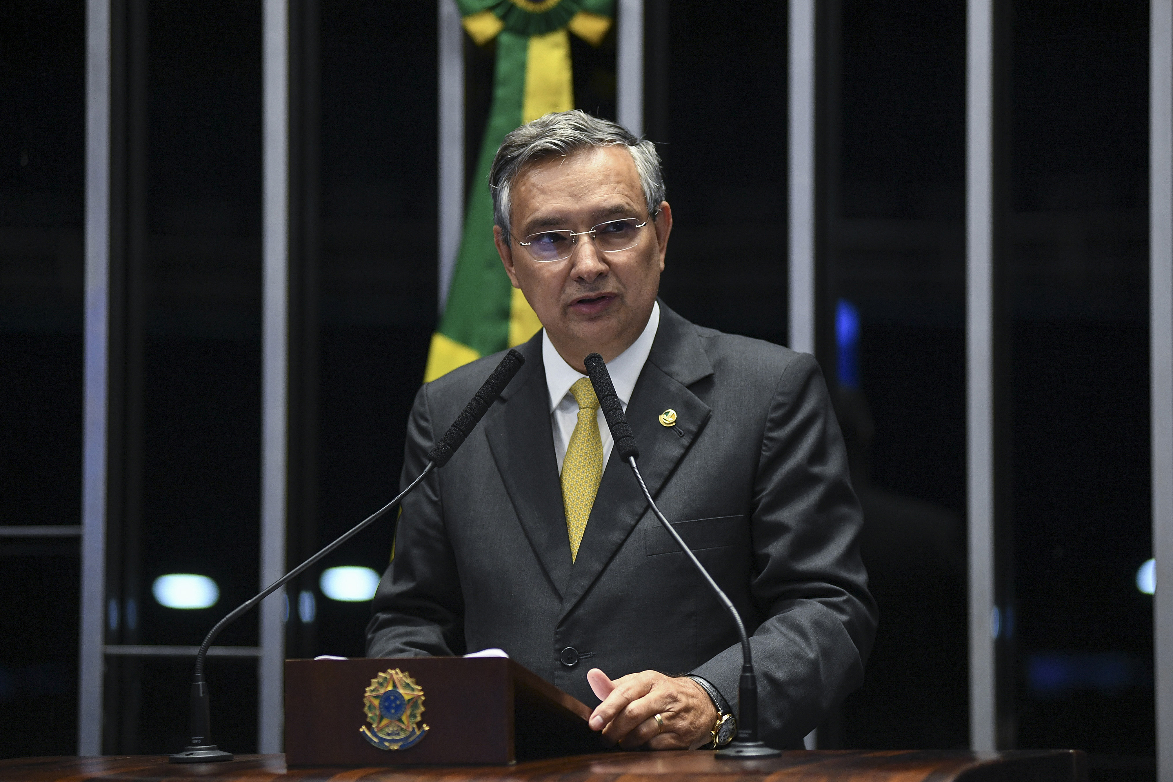 Plenário do Senado Federal durante sessão deliberativa ordinária. 

Em discurso, senador Eduardo Amorim (PSDB-SE). 

Foto: Jefferson Rudy/Agência Senado