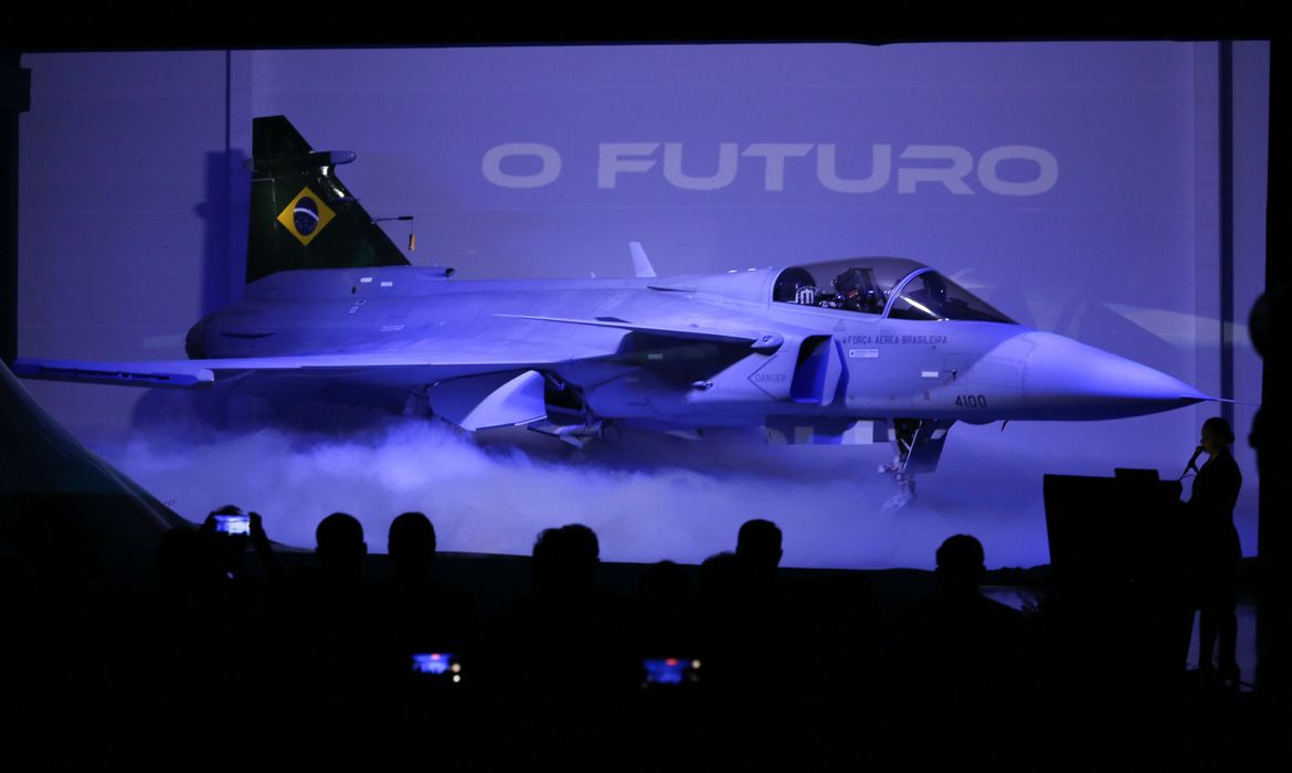 Workshop F-39 Gripen, na Ala 1 da Base Aérea de Brasília. O Comando da Aeronáutica fez uma exposição sobre os detalhes técnicos e as possibilidades dos novos F-39E Gripen recebidos da Suécia.