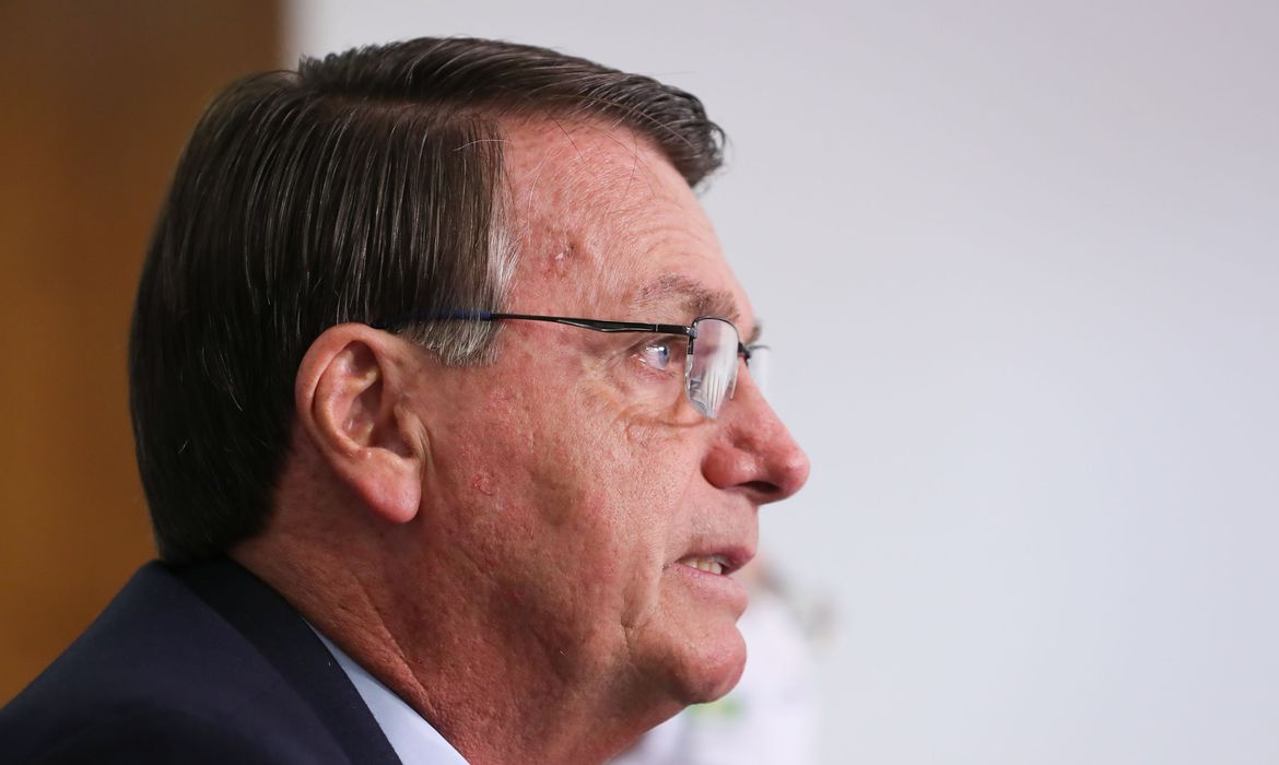 (Brasília - DF, 26/01/2021) Palavras do Presidente da República, Jair Bolsonaro.
Foto: Marcos Corrêa/PR