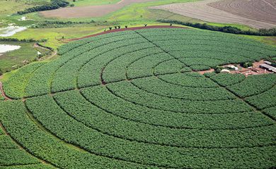 Reservatórios de pivôs centrais de irrigação em Itaí (SP)