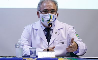 Rio de Janeiro - O ministro da Saúde Marcelo Queiroga, fala da vacinação dos atletas olímpicos brasileiros para os jogos de Tóquio, no Japão.(Fernando Frazão/Agência Brasil)