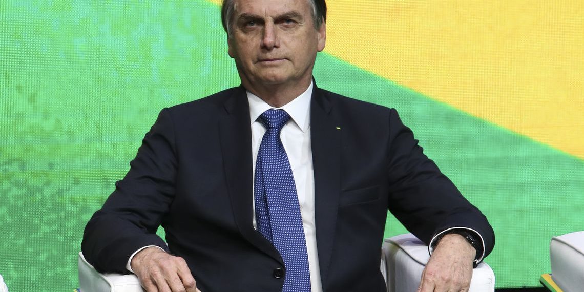 O presidente da República, Jair Bolsonaro, durante encontro com lideranças empresariais, na sede da Federação das Indústrias do Estado de São Paulo (Fiesp).