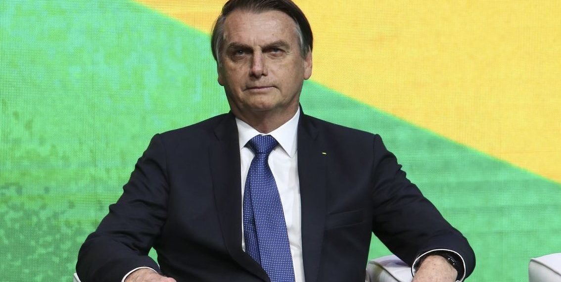 O presidente da República, Jair Bolsonaro, durante encontro com lideranças empresariais, na sede da Federação das Indústrias do Estado de São Paulo (Fiesp).