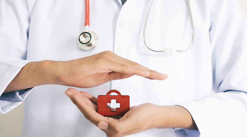 Life and health insurance policy concept idea. Finance and insurance.