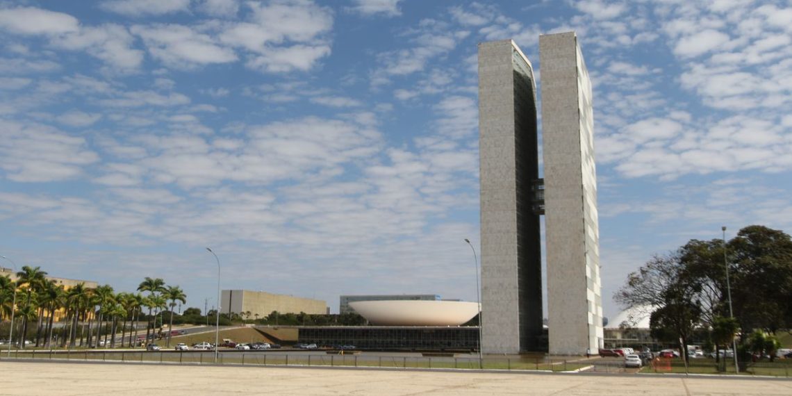 Palácio do Congresso Nacional na Praça dos Três poderes em Brasília