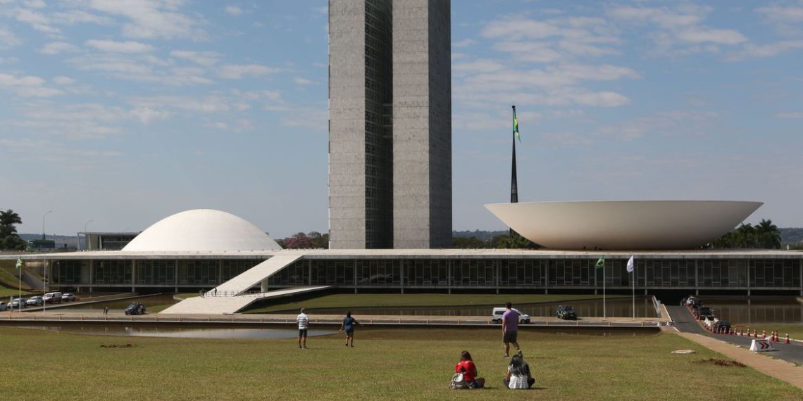 Palácio do Congresso Nacional na Esplanada dos Ministérios em Brasília