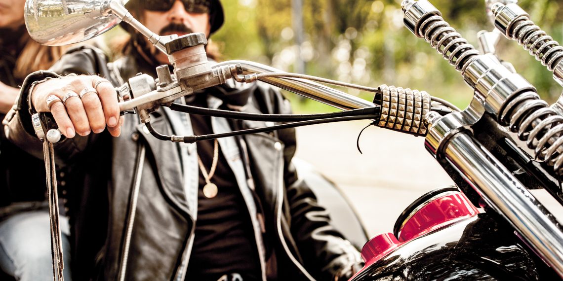 Adult Couple on Trike enjoying a ride. Custom homemdade trike. Property released.