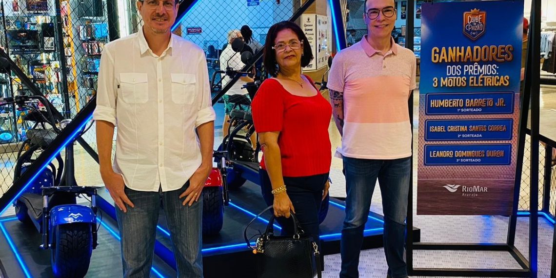 Leando Duran, Isabel Correia e Humberto Barreto Júnior foram os ganhadores da promoção