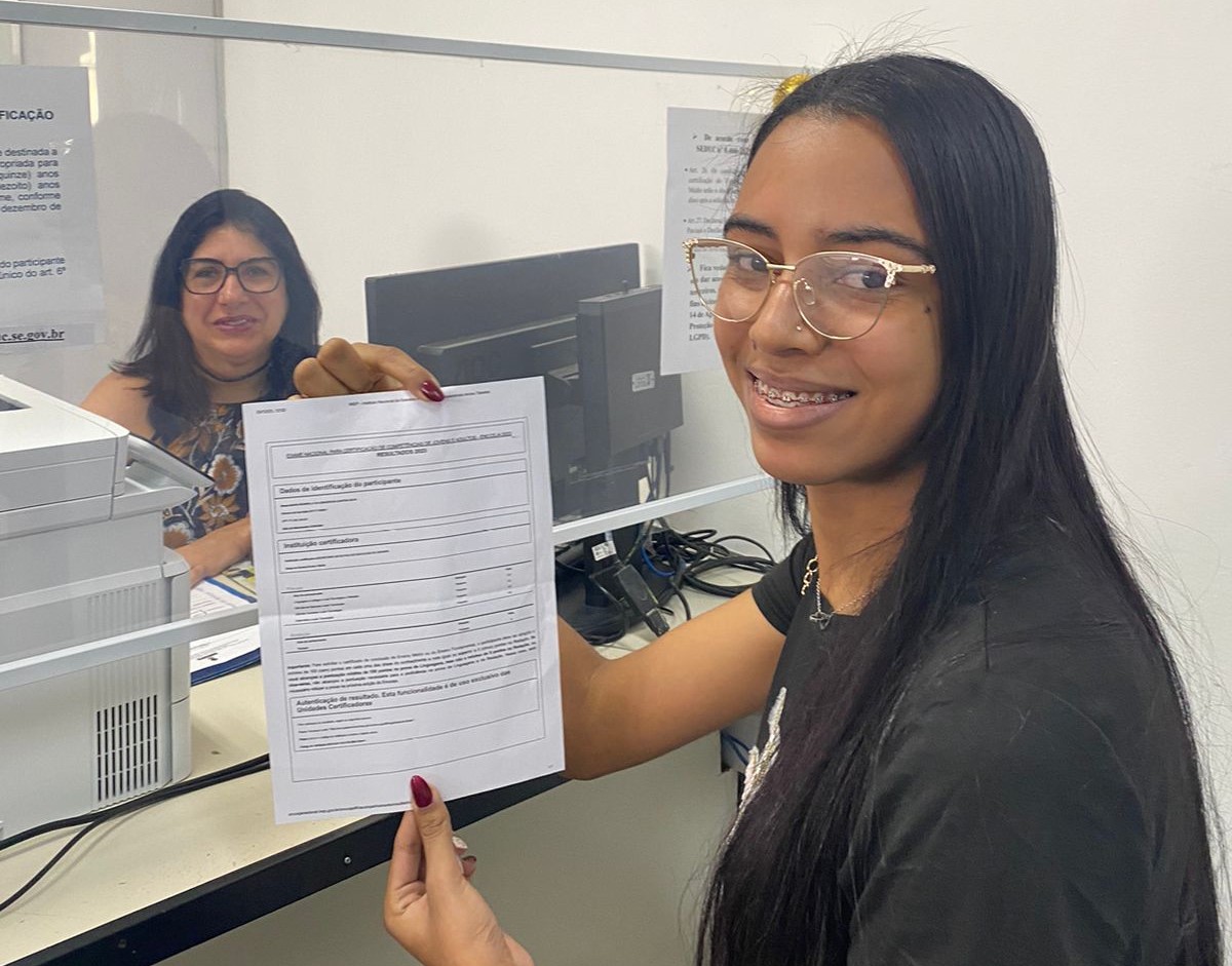 Maria Richerlly da Conceição Santos Silva solicitou a certificação_Arquivo Seduc