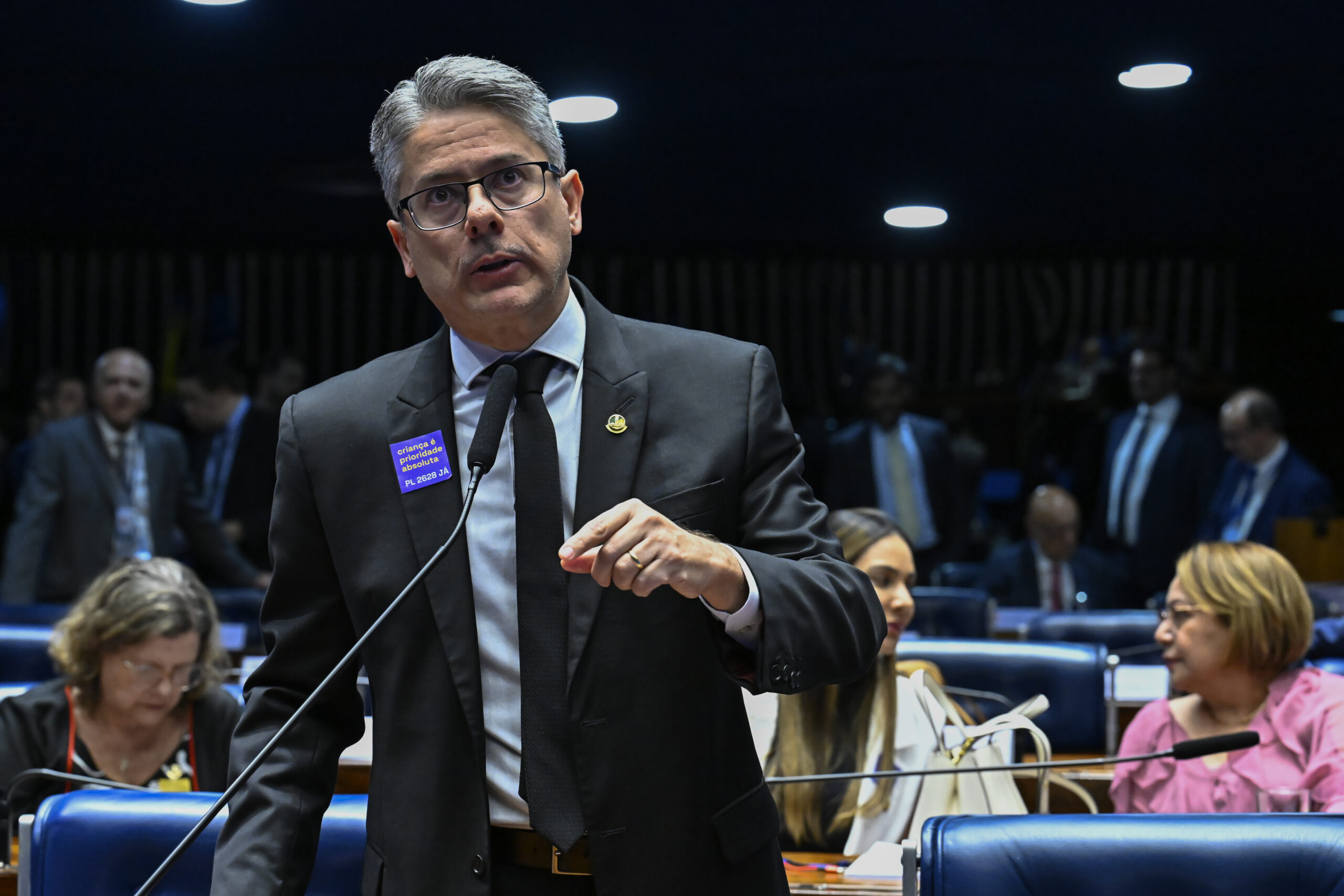 Plenário do Senado Federal durante sessão deliberativa ordinária. Ordem do dia. 

Na pauta, o PLP 192/2023, que unifica em oito anos o prazo de inelegibilidade para políticos impedidos de se candidatar. 

Em pronunciamento, à bancada, senador Alessandro Vieira (MDB-SE).

Foto: Waldemir Barreto/Agência Senado