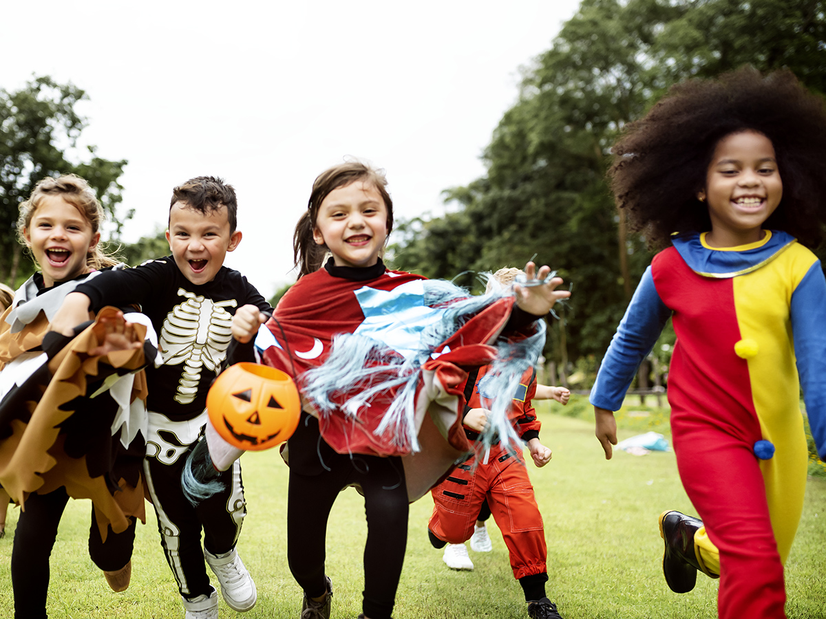 Little kids at a Halloween party