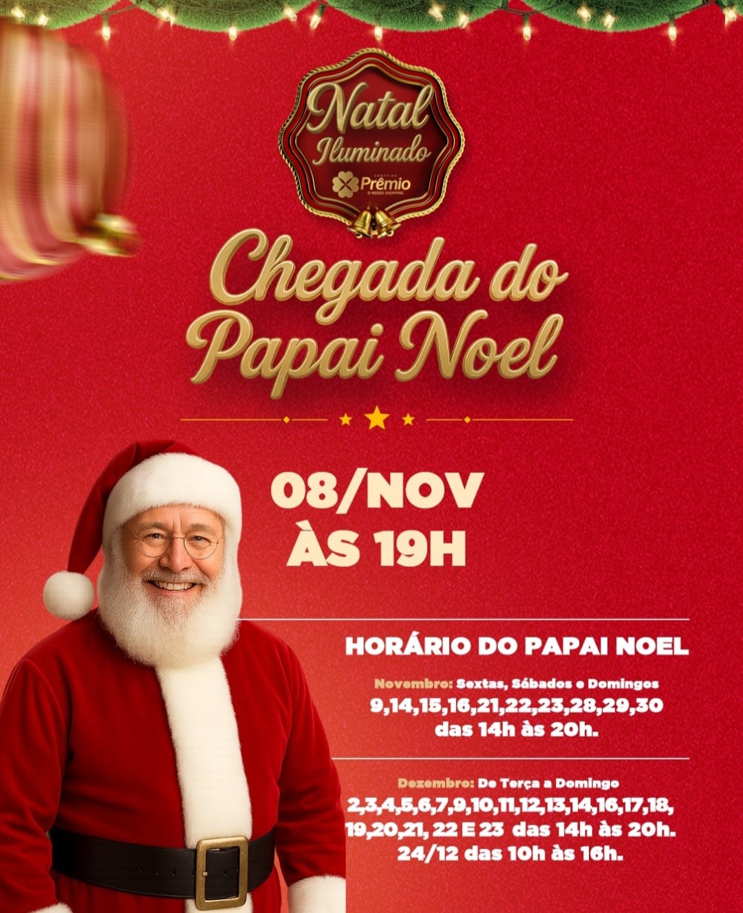 chegada Papai Noel
